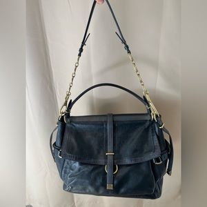 Coach Pinnacle Eva Satchel Handbag Tote Carryall - Black leather